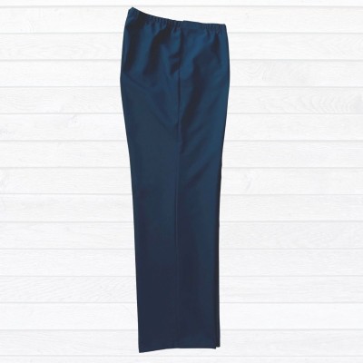 Pantalon adapté polyester marine pour homme à ouvertures aux côtés