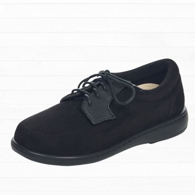 Chaussure orthopédique unisexe à semelle amovible couleur noire.
